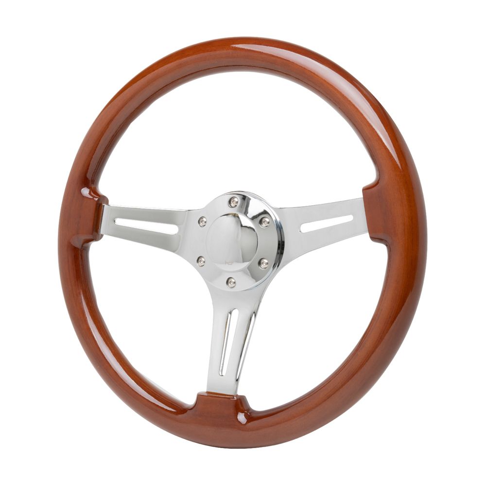 RACING POWER CO-PACKAGED14in Chrome Steel Steeri ng Wheel