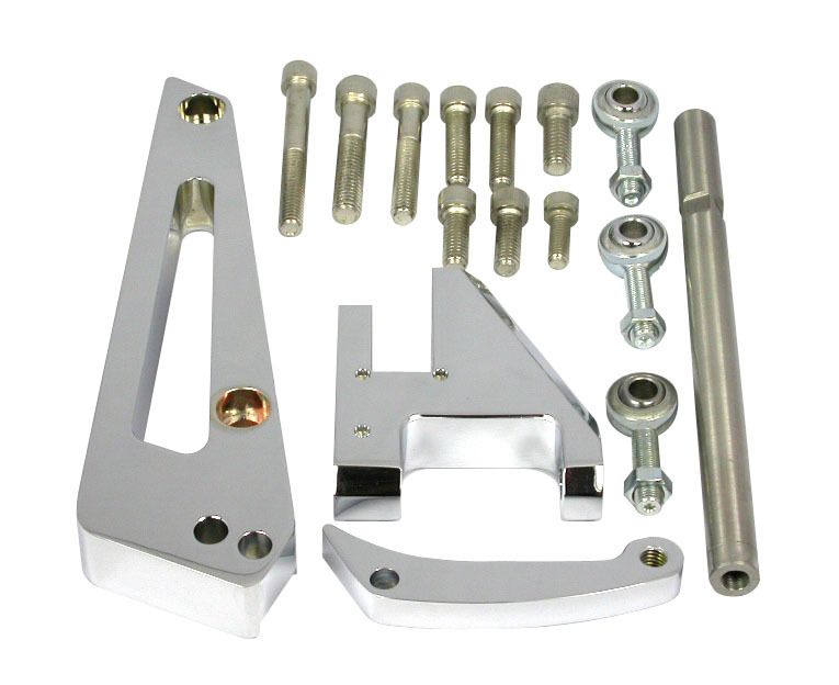RACING POWER CO-PACKAGEDChrome Alum BBC Alterna tor Bracket SWP