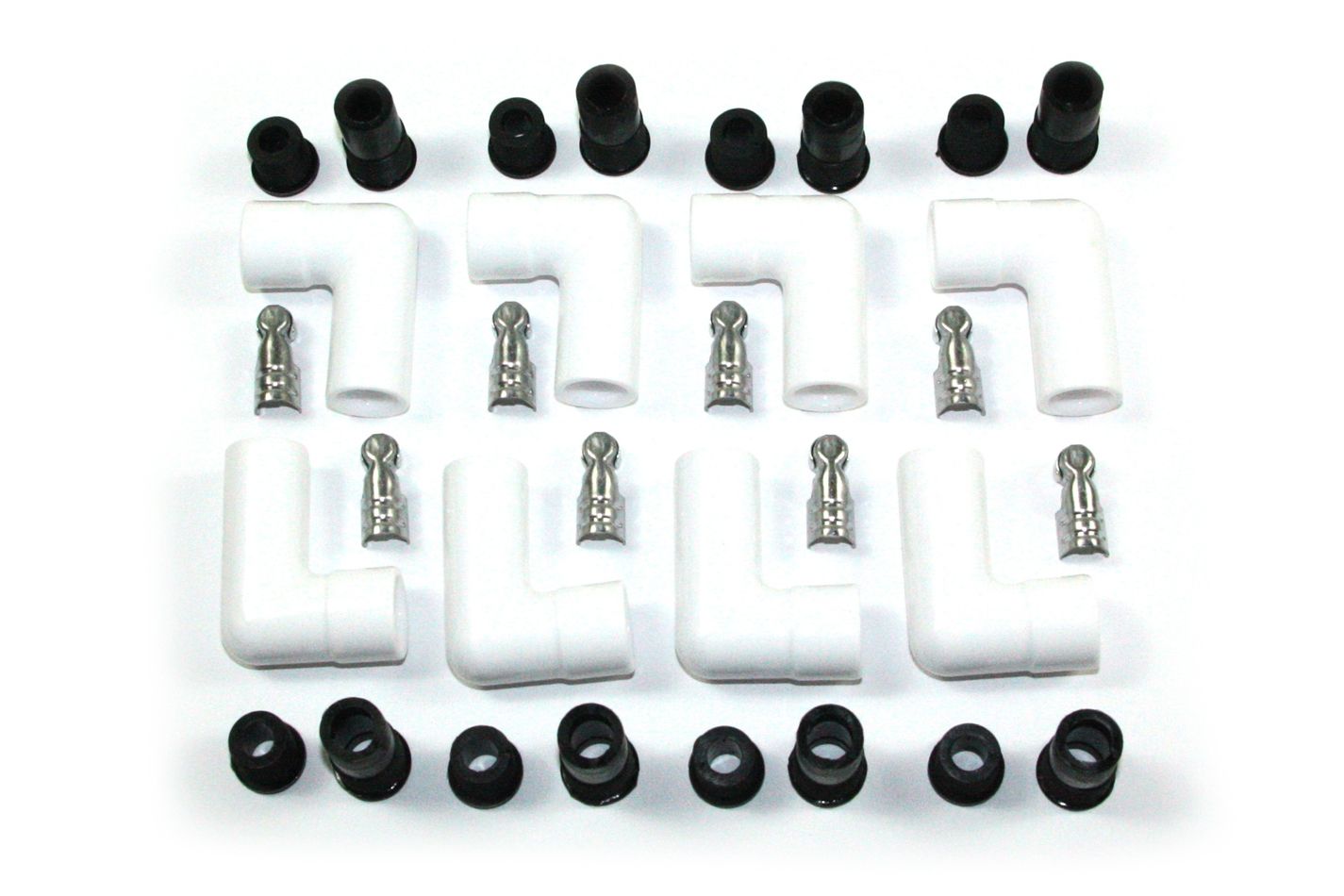 PERTRONIX IGNITIONCeramic Spark Plug Boot Kit 90-Deg 8pk White