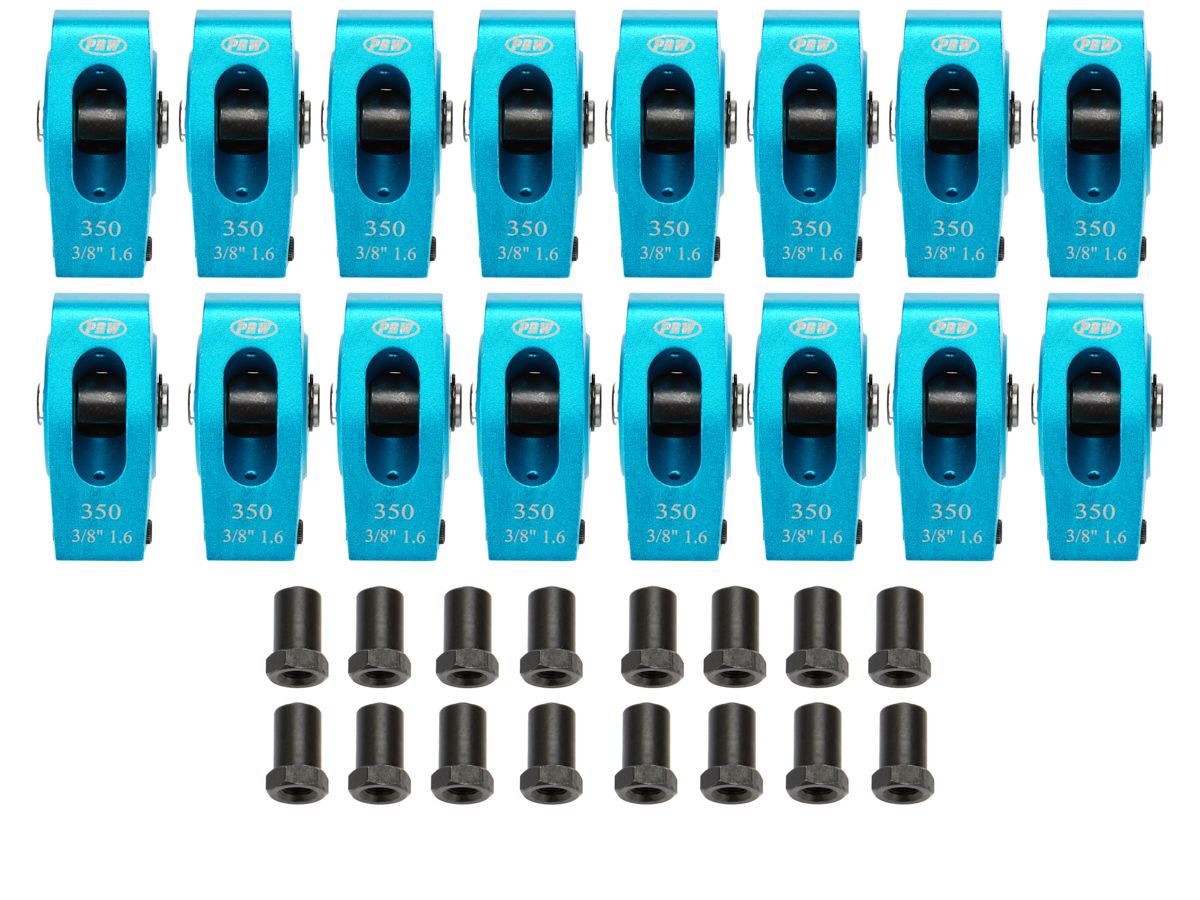 PRW INDUSTRIES, INC.SBC Roller Rocker Arms - 1.6 Ratio 3/8 Stud