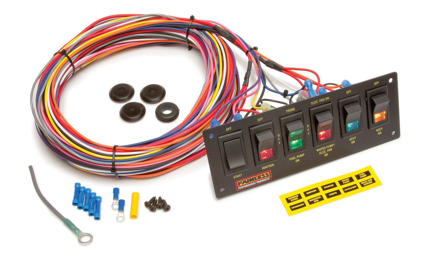 PAINLESS WIRING6-Switch Lighted Rocker Switch Panel