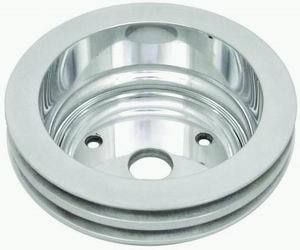 RACING POWER CO-PACKAGEDPol Alum SBC Double Gro ove Pulley