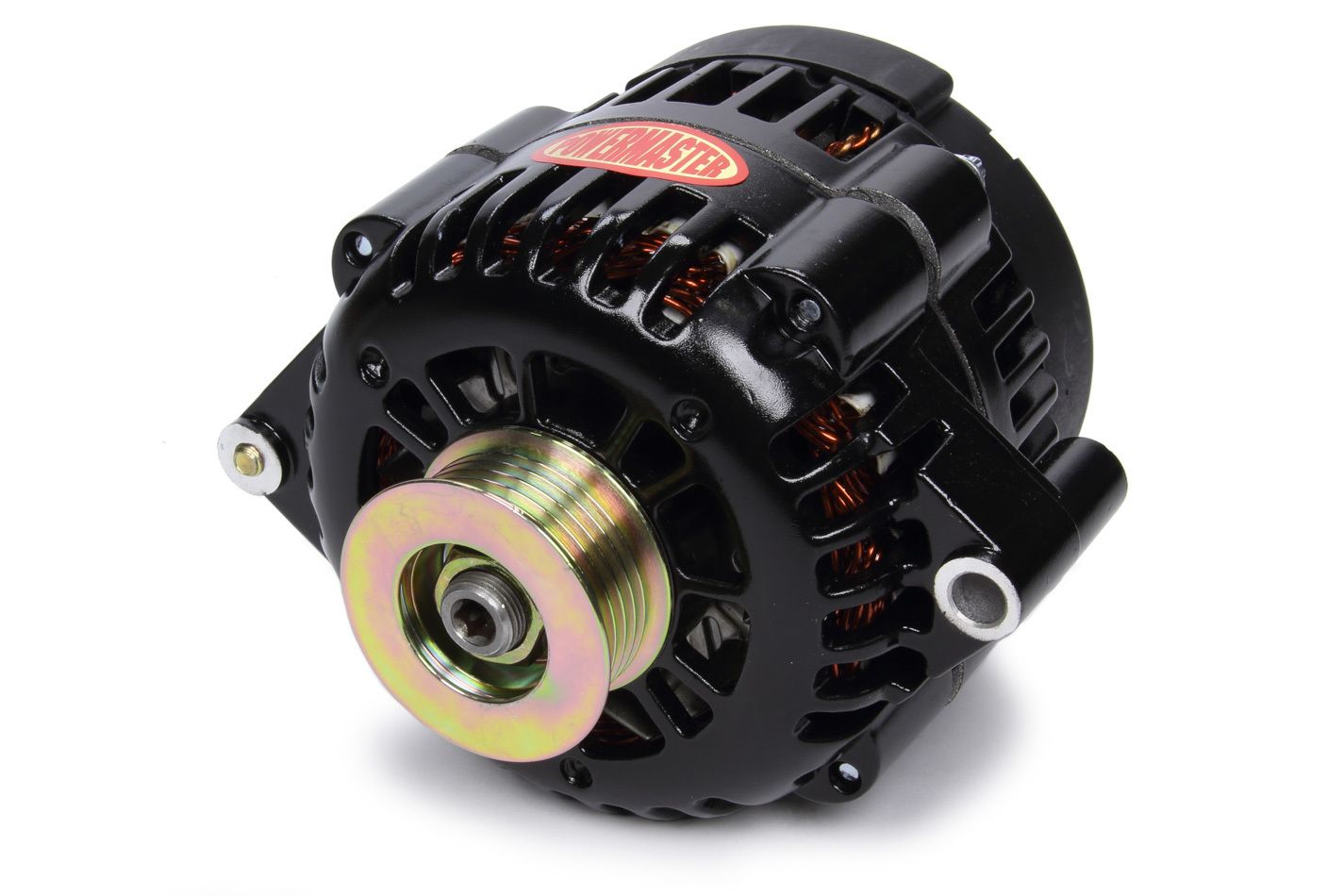 POWERMASTER165amp Alternator GM AD 230 Style w/Black Finish