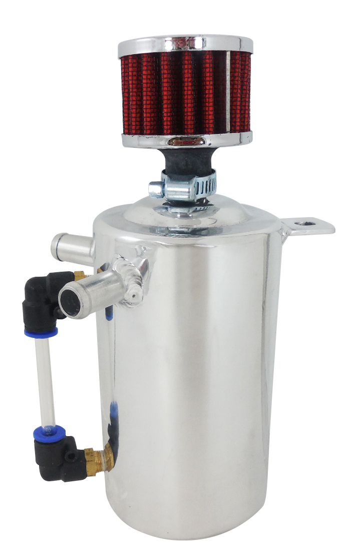 RACING POWER CO-PACKAGEDFabricated Alum Oil Catc h Tank Breather 1.0 Pint