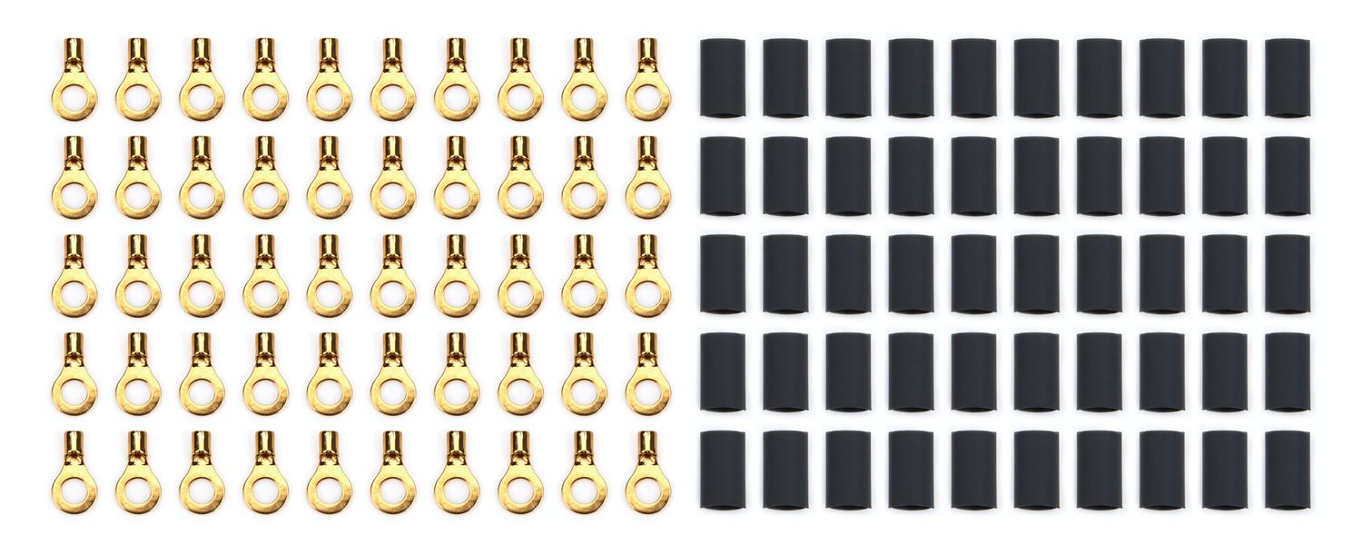 QUICKCAR RACING PRODUCTSRing Terminal #10 14-16 Ga w/Heat Shrink 50pk