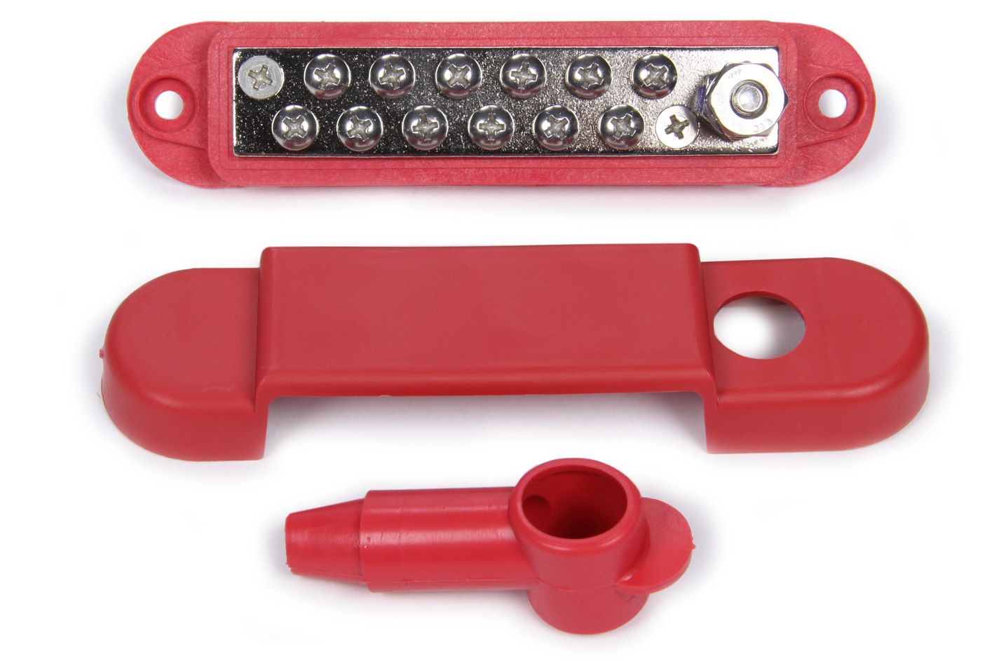 QUICKCAR RACING PRODUCTSRed Terminal Buss Bar w/Covers