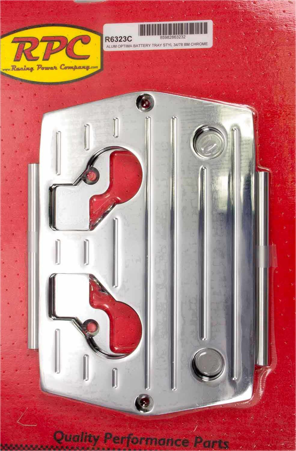 RACING POWER CO-PACKAGEDOptima Alum Ball Milled Battery Tray Chrome