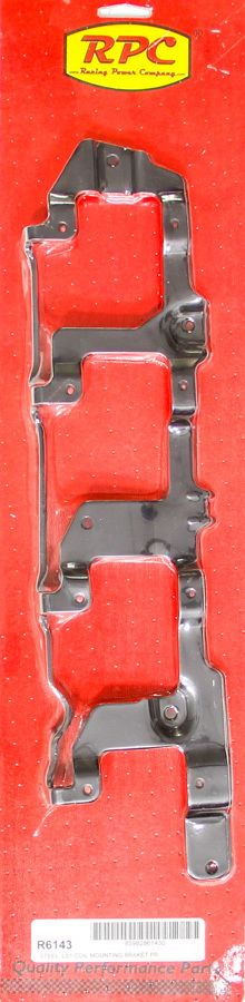 RACING POWER CO-PACKAGEDLS Coil Mounting Bracket Pair Black Steel