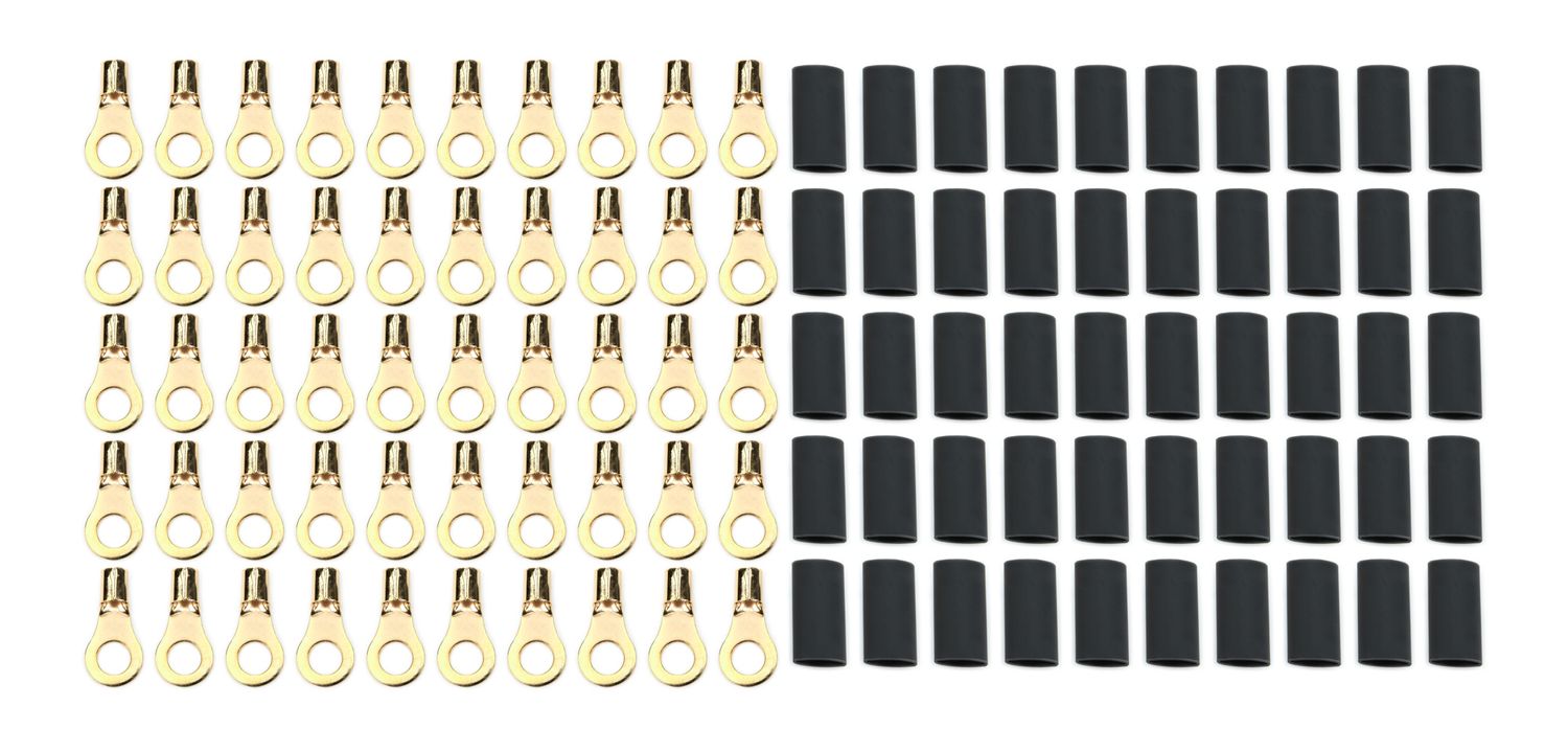 QUICKCAR RACING PRODUCTSRing Terminal 5/16in 8 Ga w/Heat Shrink 50pk