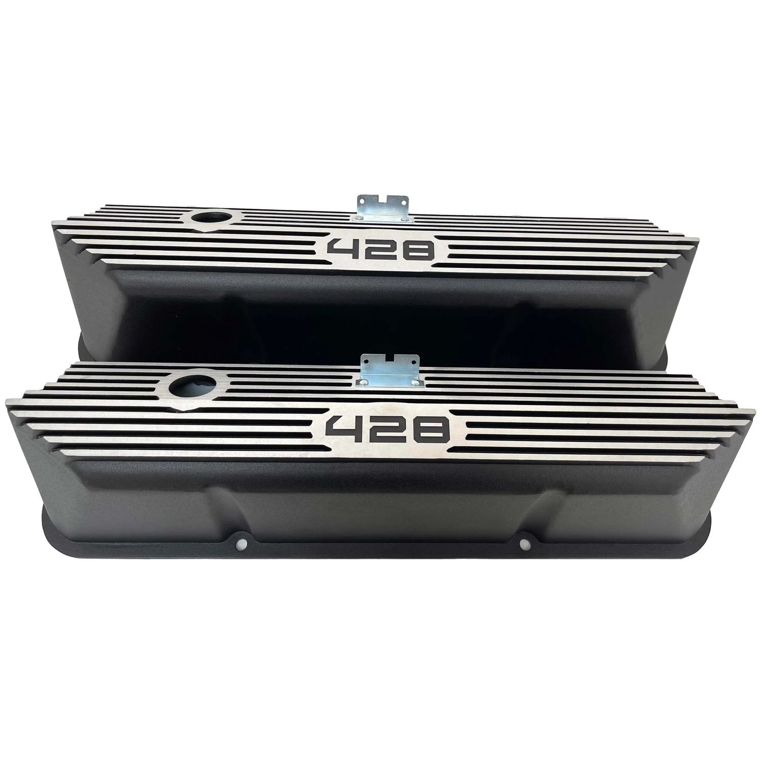 RACING POWER CO-PACKAGEDValve Covers Aluminum Tall Ford 428 CID Logo