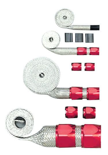 RACING POWER CO-PACKAGEDRed Braided Hose Sleevin g Kit
