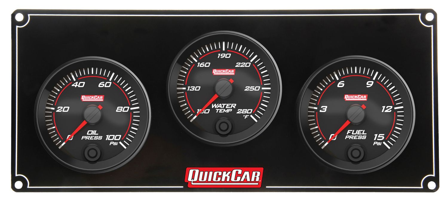 QUICKCAR RACING PRODUCTSRedline 3 Gauge Panel OP/WT/FP
