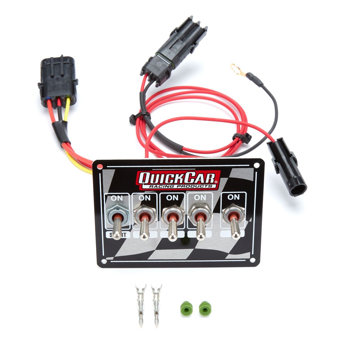 QUICKCAR RACING PRODUCTSIgnition Panel - Single Ing. w/Acc Switches Chck