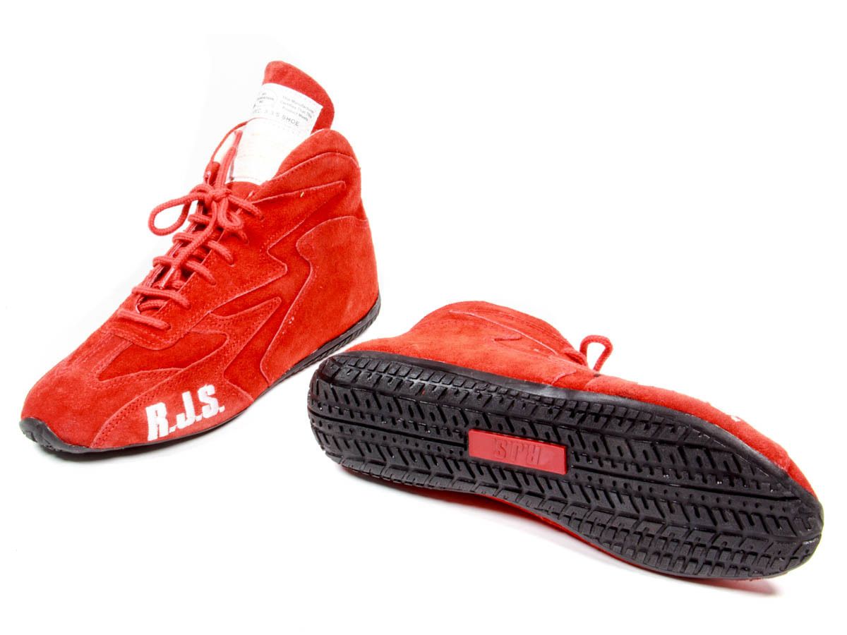 RJS SAFETY Redline Shoe Mid-Top Red Size 16 SFI-5