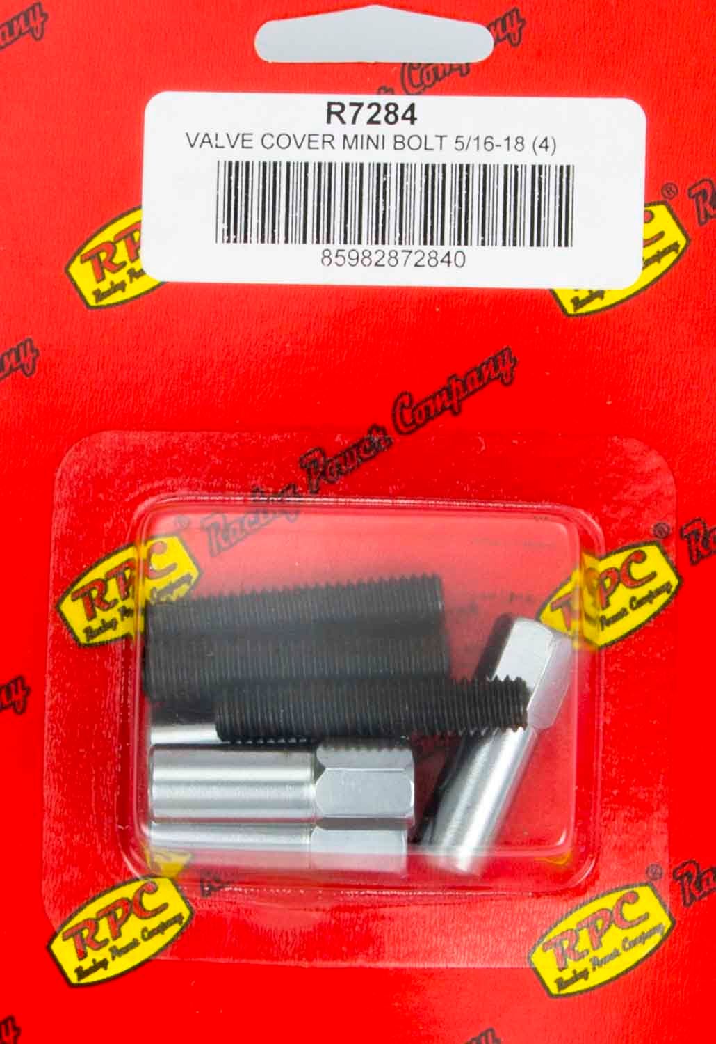 RACING POWER CO-PACKAGEDChrome V/C Mini Bolt 1-3/8in x 5/16-18 Thread