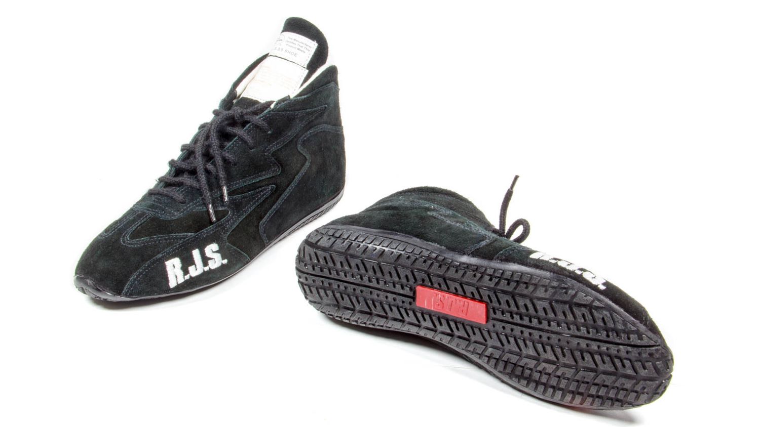 RJS SAFETYRedline Shoe Mid-Top Black Size 7 SFI-5