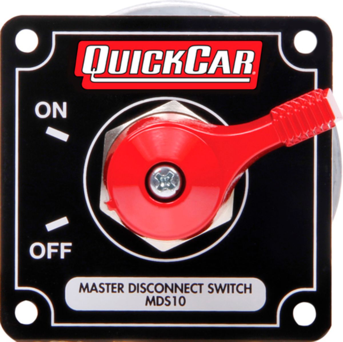 QUICKCAR RACING PRODUCTSMaster Disconnect High Amp 4 Post Black Plate