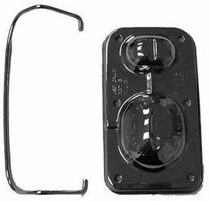 RACING POWER CO-PACKAGEDGM Master Brake Cylinder Cover Chrome
