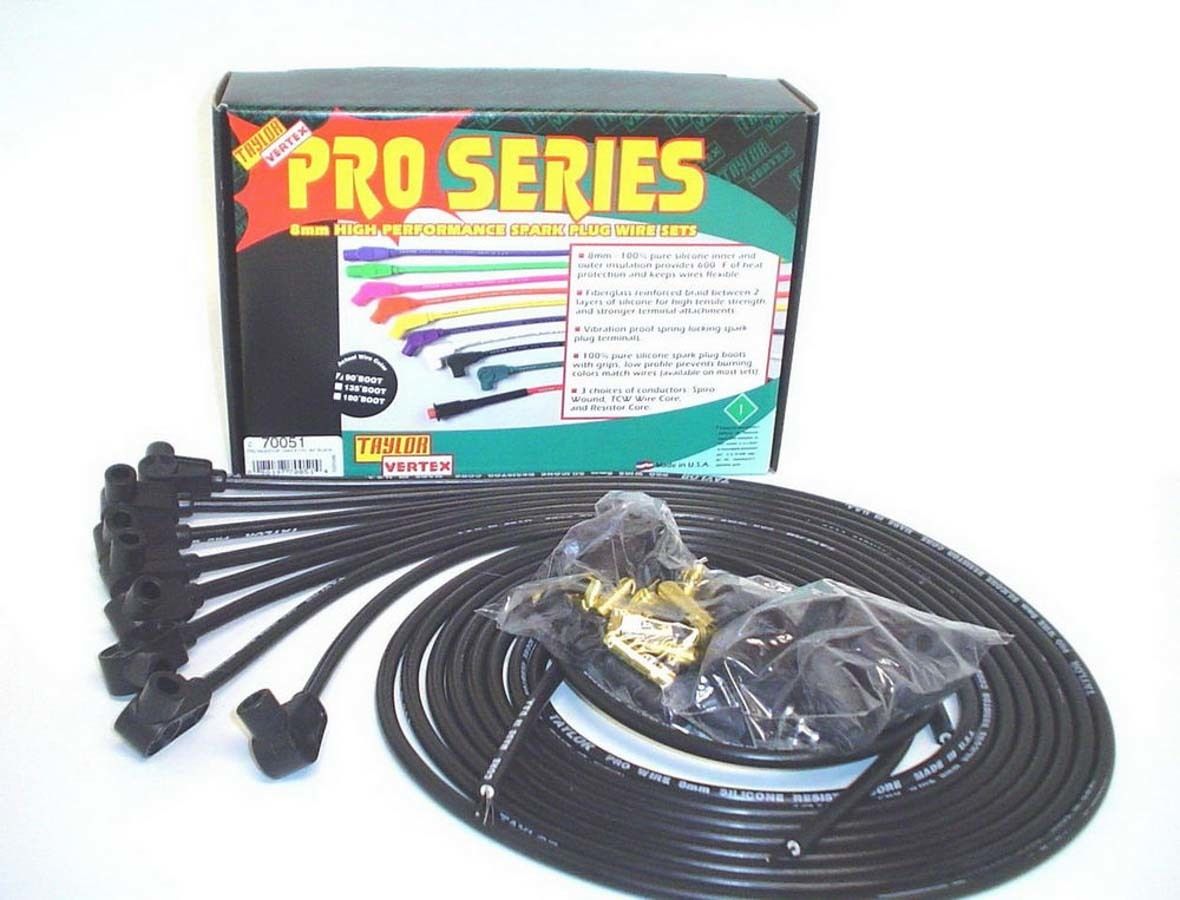 TAYLOR/VERTEX8mm Black Pro Wire 90 Dg