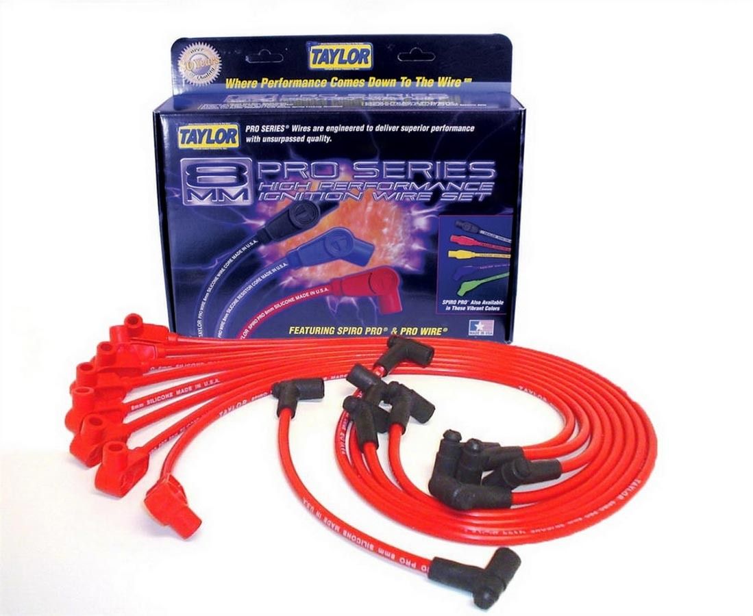 TAYLOR/VERTEX8mm Spiro-Pro Custom Plug Wire Set Red