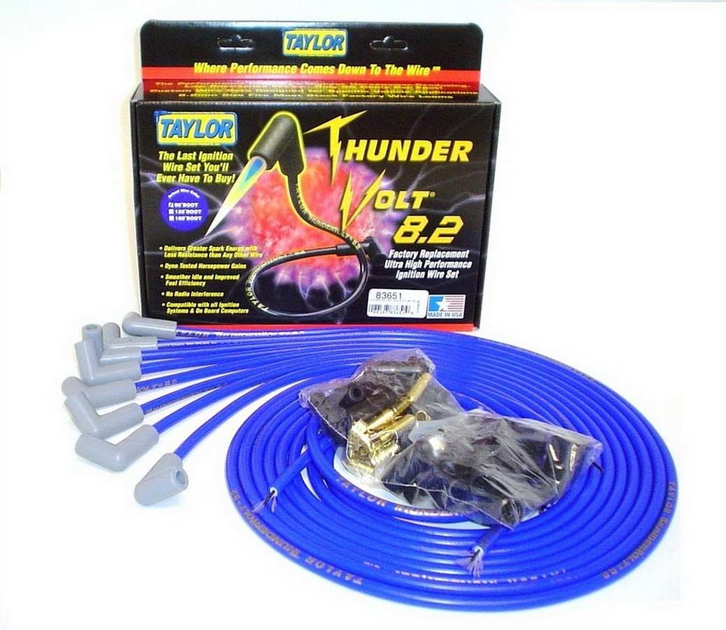 TAYLOR/VERTEXUniv Thundervolt Plug Wire Set 90 deg Blue