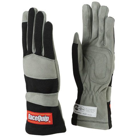 RACEQUIPGloves Single Layer Medium Black SFI