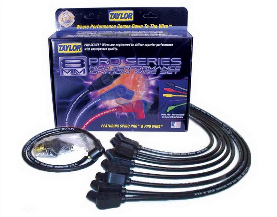 TAYLOR/VERTEXBBC 8mm Spiro-Pro Race Plug Wire Set Black