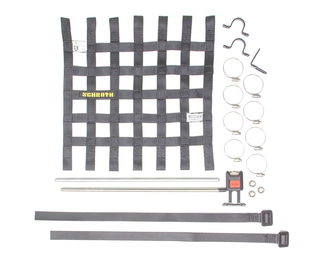 SCHROTH RACING Window Net Kit Black 16in x 16in w/Hardware
