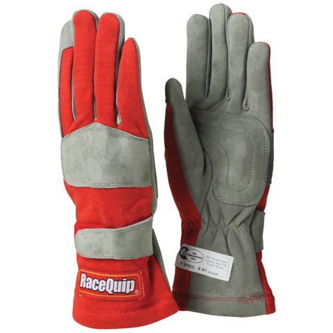 RACEQUIPGloves Single Layer Medium Red SFI