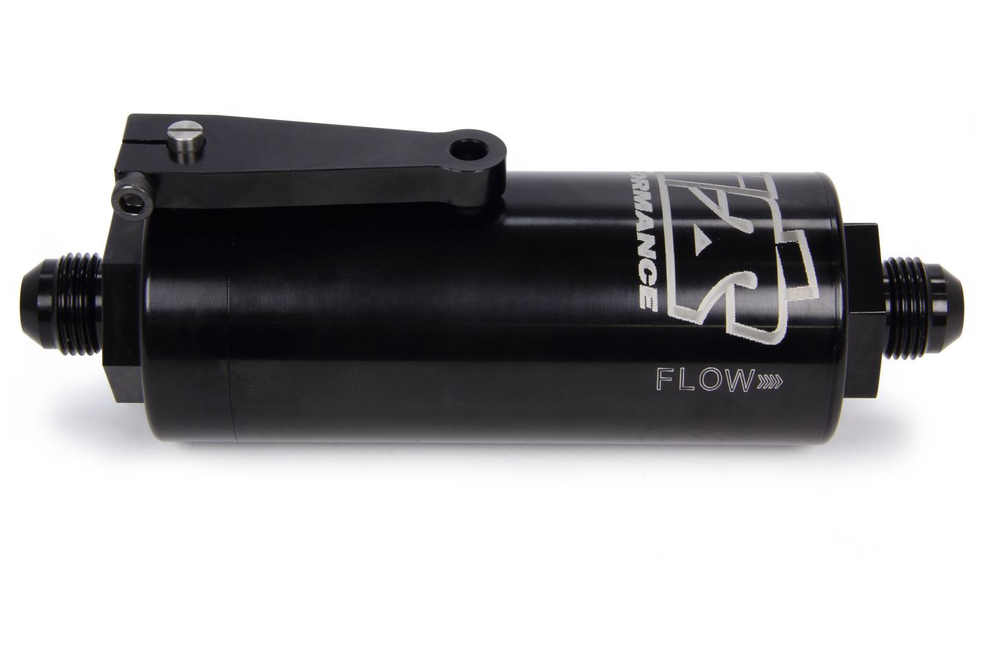 Ti22 PERFORMANCE 8 AN Fuel Filter With Shutoff Black 100 Micron