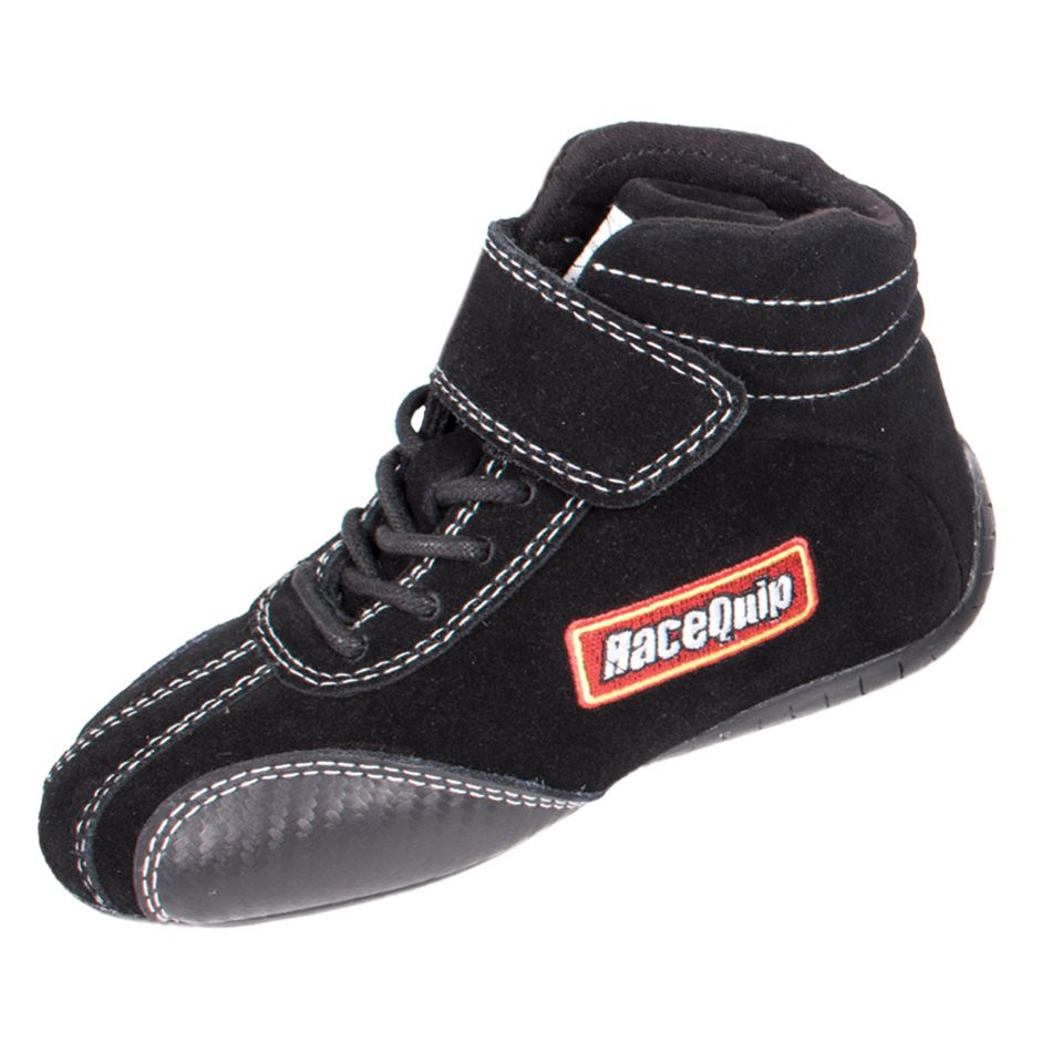 RACEQUIPShoe Ankletop Black Kids Size 8 SFI 3.3/5