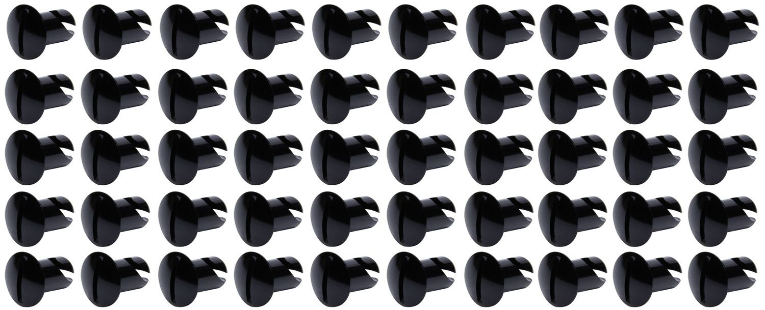 Ti22 PERFORMANCE Oval Head Dzus Buttons .500 Long 50 Pack Black