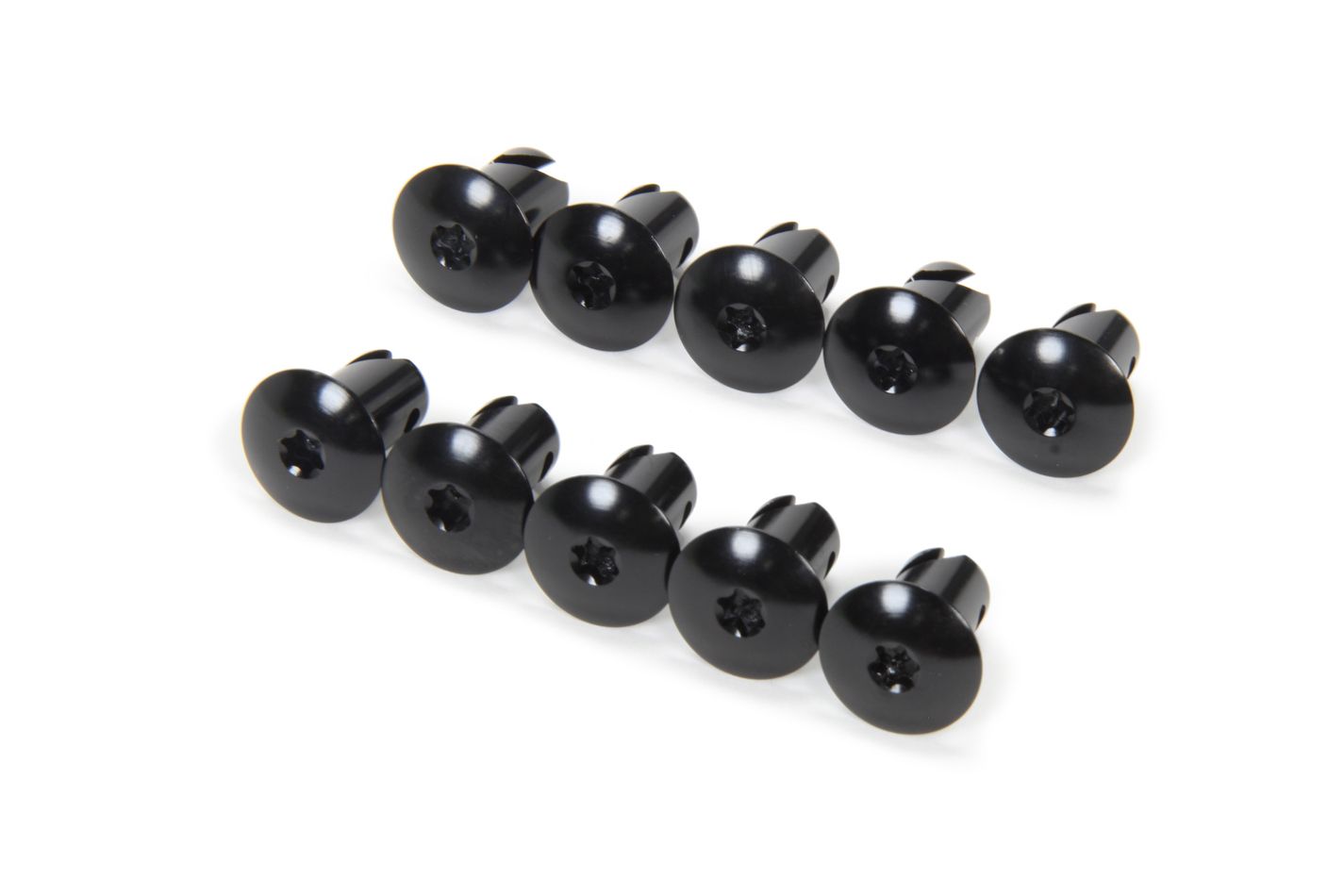 TRIPLE X RACE COMPONENTSTorx Head Button Alum .550 Long Black 10pk