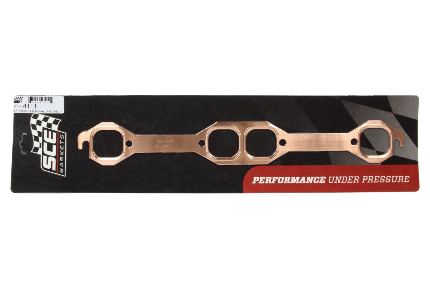 SCE GASKETS18 Degree SBC Copper Embossed Exhaust Gasket