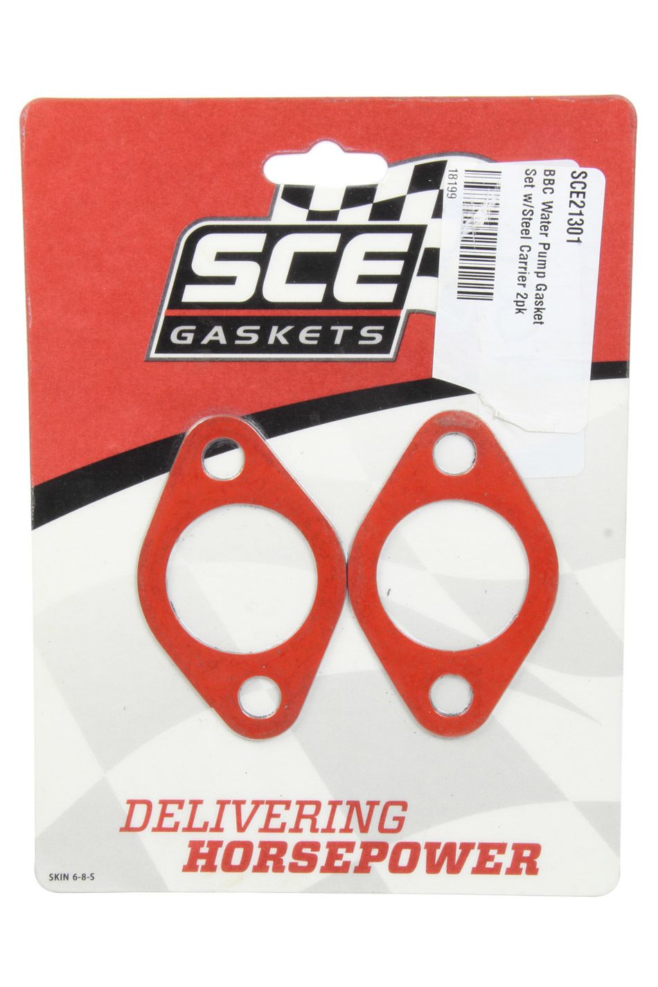 SCE GASKETSBBC Water Pump Gasket Set w/Steel Carrier 2pk