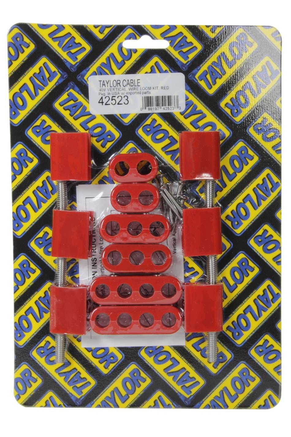 TAYLOR/VERTEX10.4mm Vertical Wire Loom Kit Red