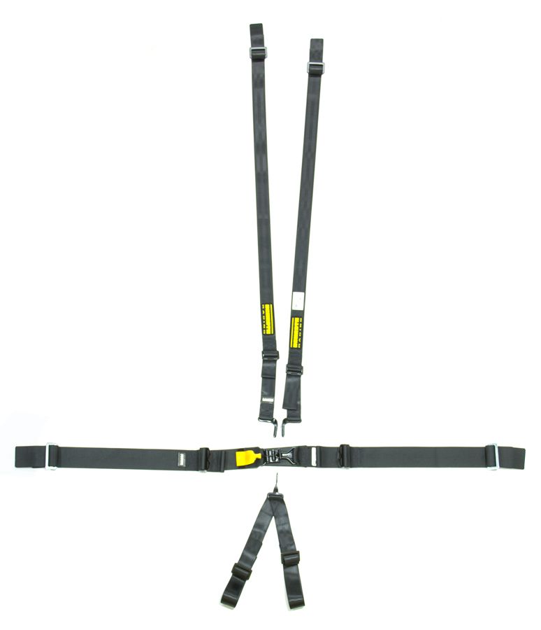 SCHROTH RACING6pt Harness System SFI LatchLink Black HANS