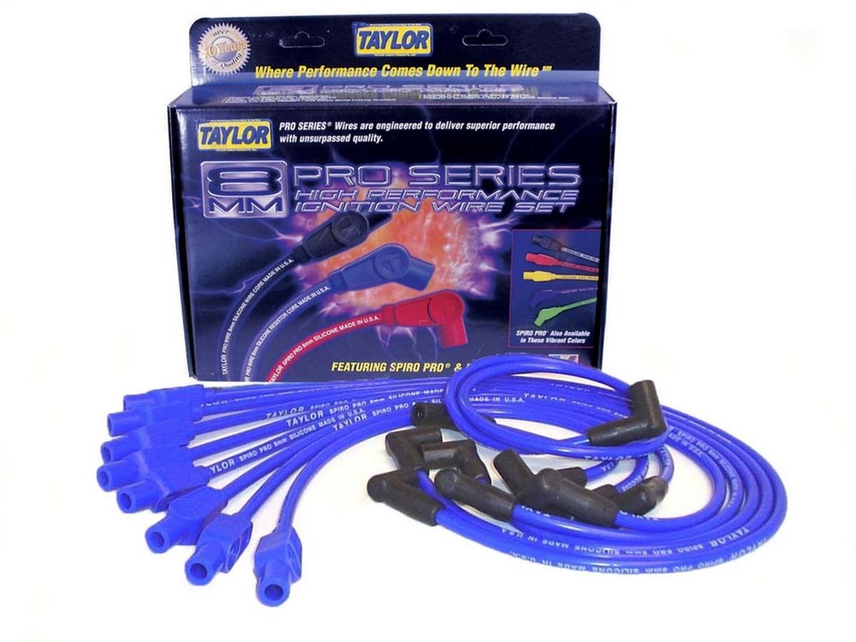 TAYLOR/VERTEXBlue Spiro-Pro 8 Cylindr Plug Wire Set