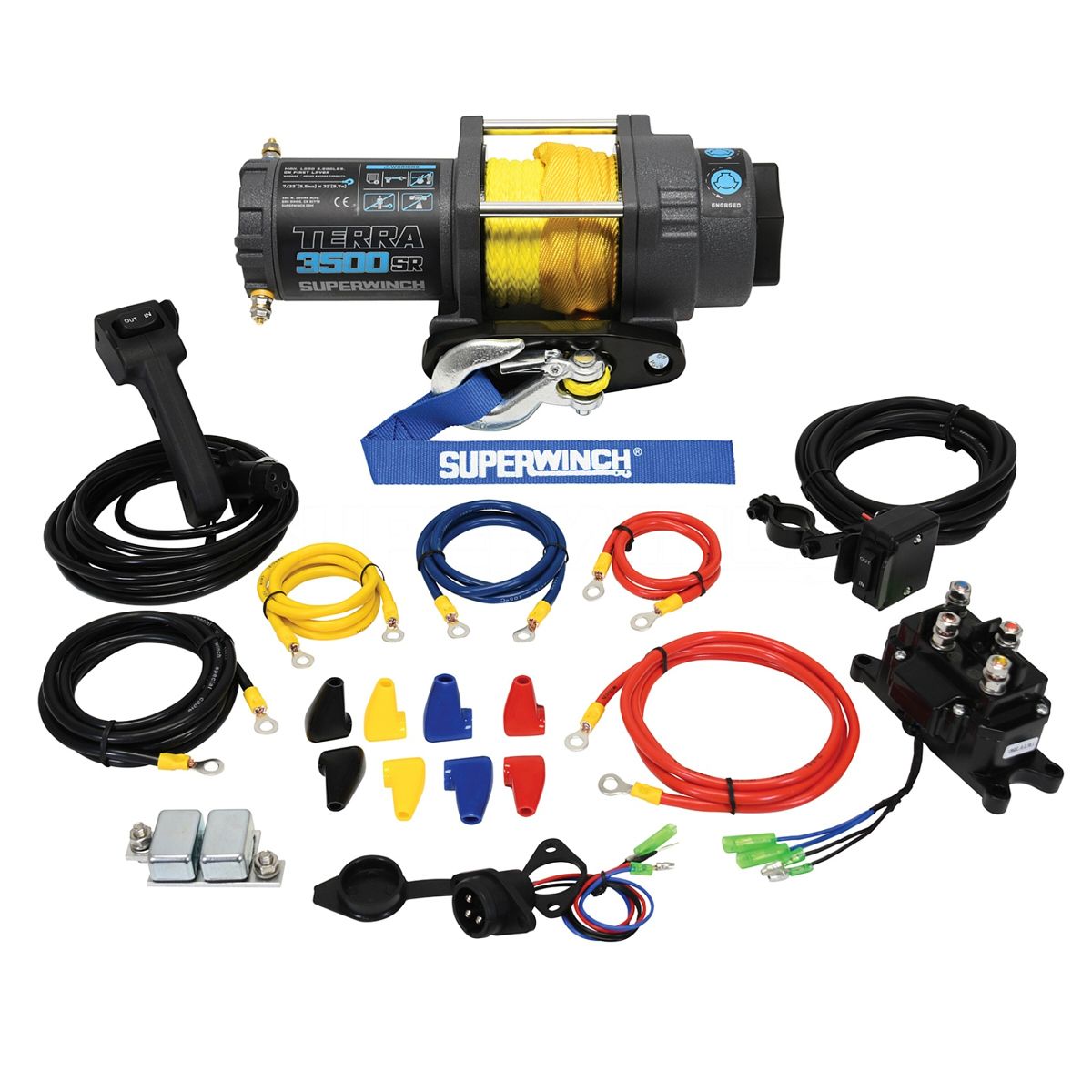 SUPERWINCH3500 lbs Winch Roller Fairlead 32ft Synthetic