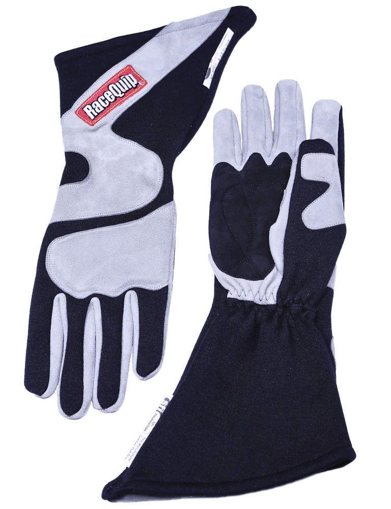 RACEQUIP Gloves Outseam Black/ Gray XX-Large SFI-5