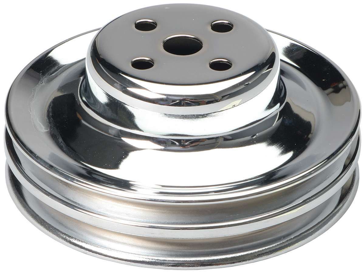 TRANS-DAPT65-66 Ford 289 Water Pump Pulley Chrome 2 Grv
