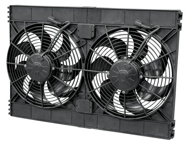 SPAL ADVANCED TECHNOLOGIESDual 12in Puller Fan Curved Blade 3168 CFM