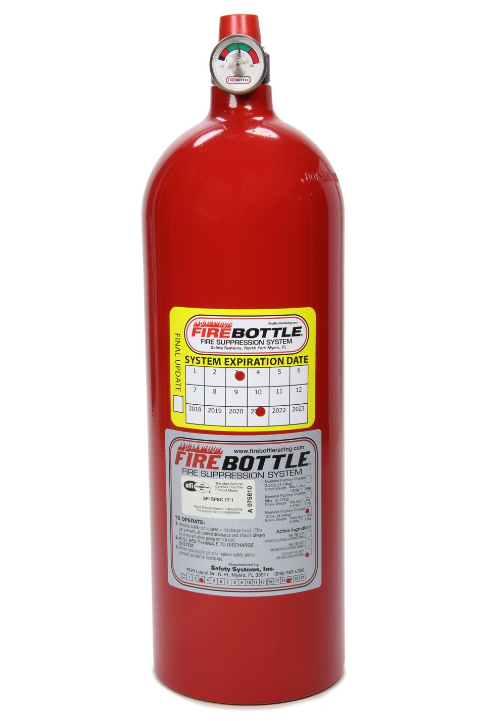 SAFETY SYSTEMSSpare Bottle 10lbs SFI 17.1