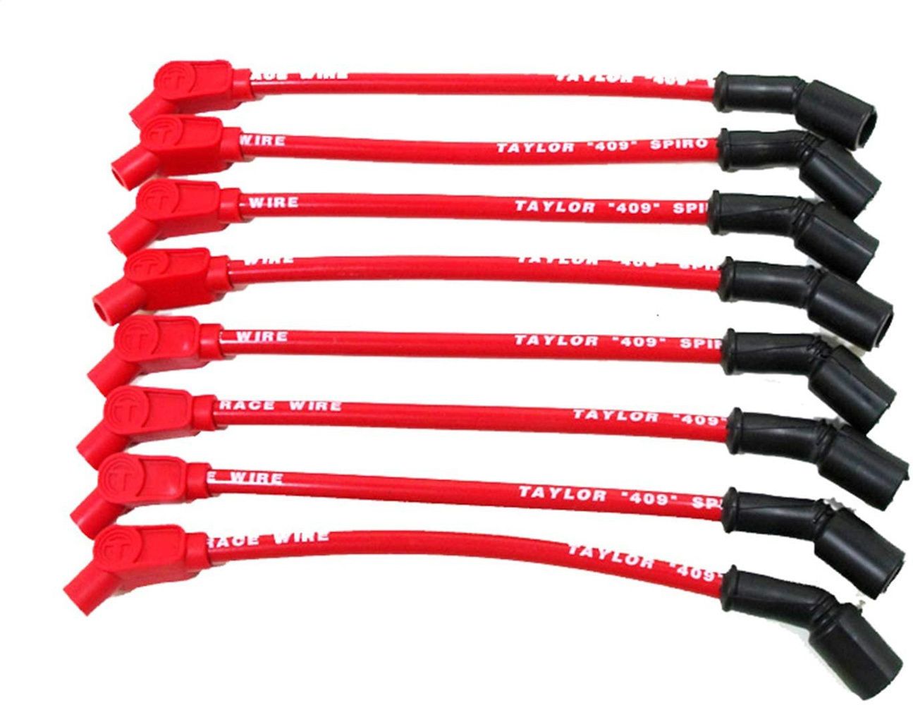 TAYLOR/VERTEX409 Spiro-Pro Plug Wire Race Set 135-Deg Red
