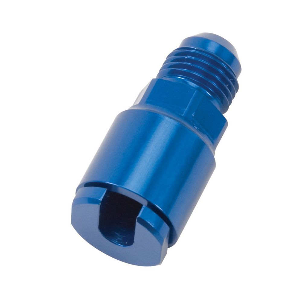 RUSSELLEFI Fuel Fitting 6an Male to 1/4 Female Blue
