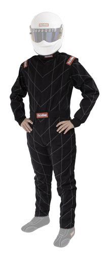 RACEQUIPSuit Chevron Black Large SFI-1