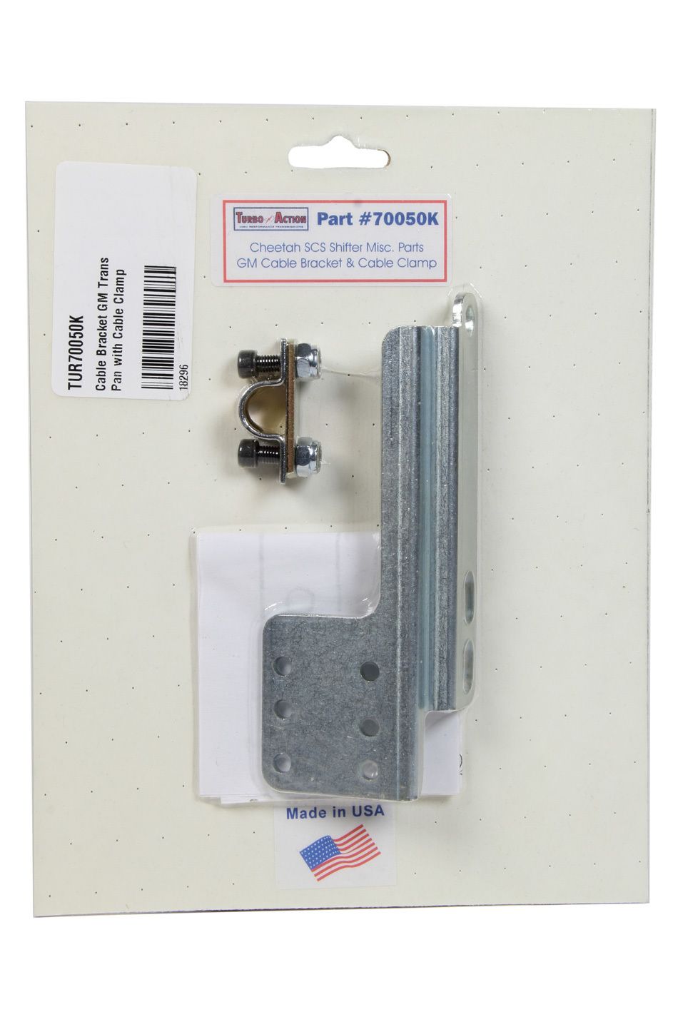 TURBO ACTION Cable Bracket GM Trans Pan with Cable Clamp