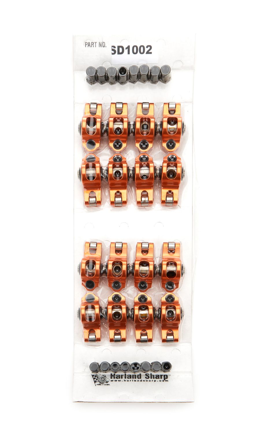 SHARP ROCKERSSBC Roller Rocker Arm Set 1.6 Ratio 3/8 Stud