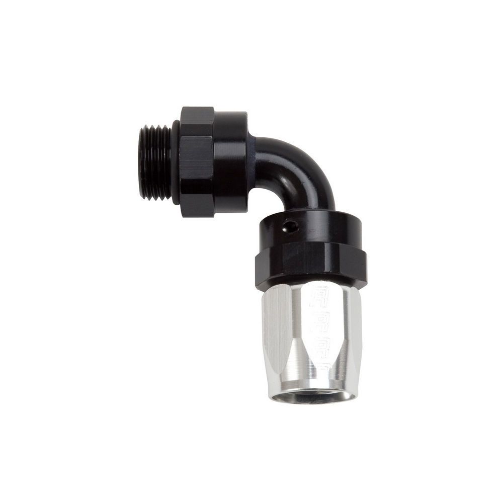 RUSSELL #8 90 Deg Swivel Hose End to #8 Port Black