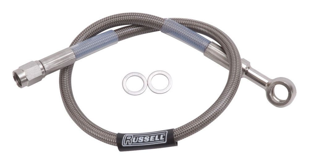 RUSSELL16in DOT Endura Brk Hose 10mm Banjo to #3 Str